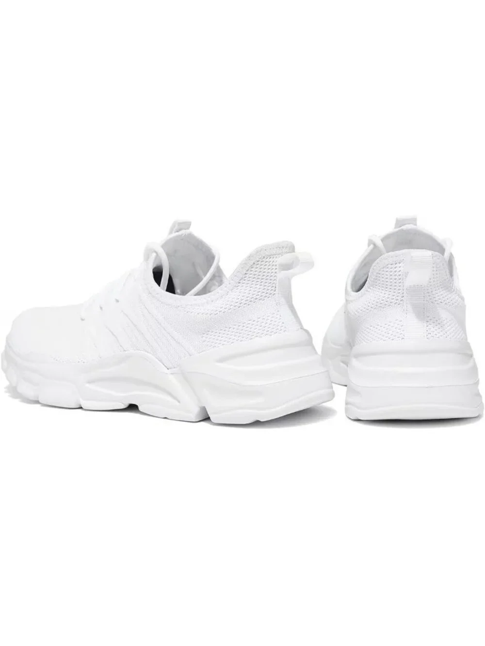 Men's White Lightweight Non Slip Resistant Athletic Sports Walking Sneaker